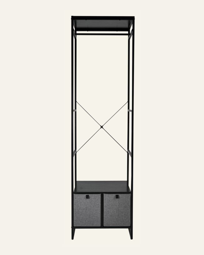 Naulakko musta - 60x46,5x215 cm musta - 1