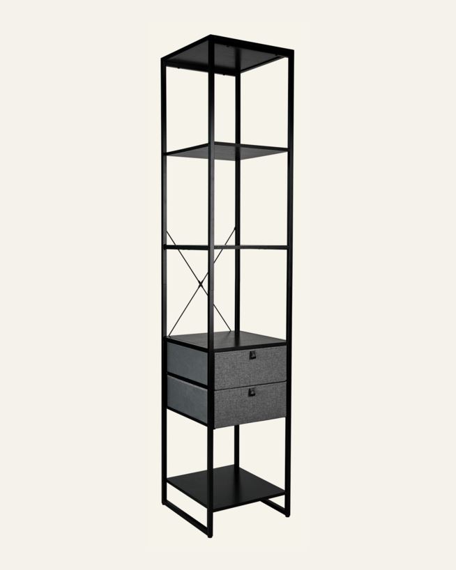 Naulakko musta - 44x46,5x215 cm musta - 1
