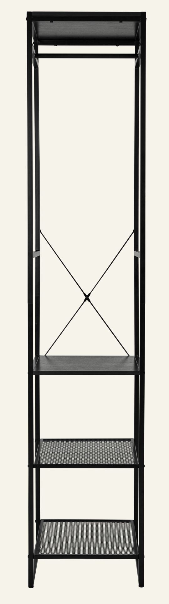 Naulakko musta - 44x46,5x215 cm musta - 1