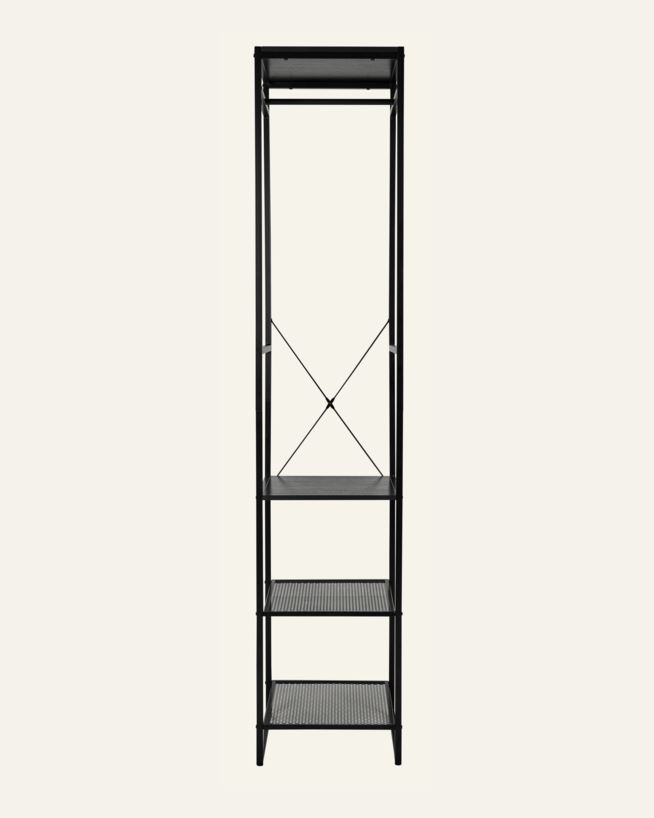 Naulakko musta - 44x46,5x215 cm musta - 1
