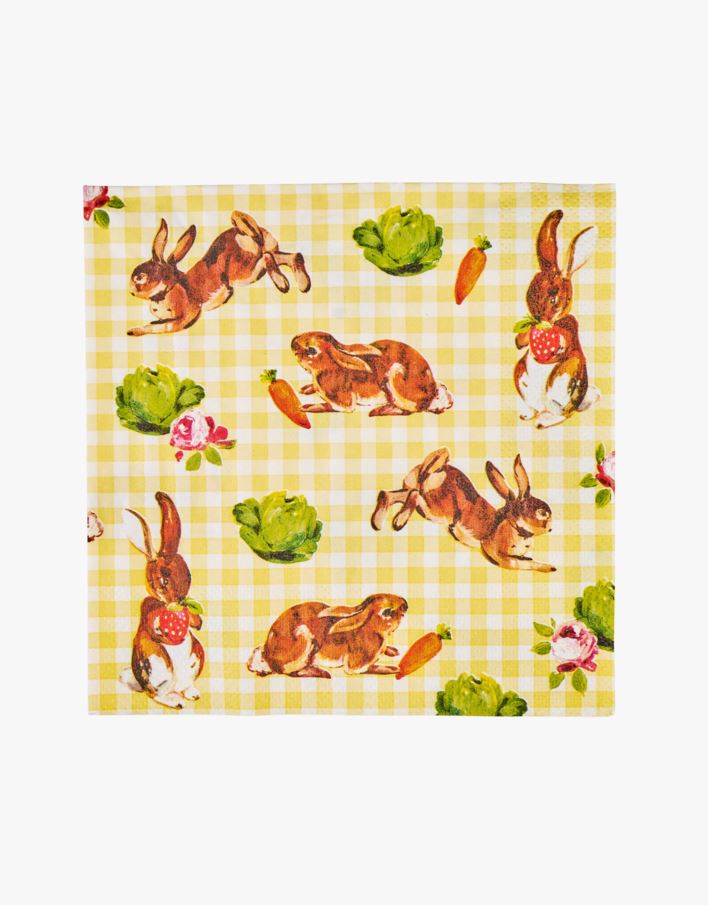 Paperiservetit moniväri/keltainen - 33x33 cm moniväri/keltainen - 1