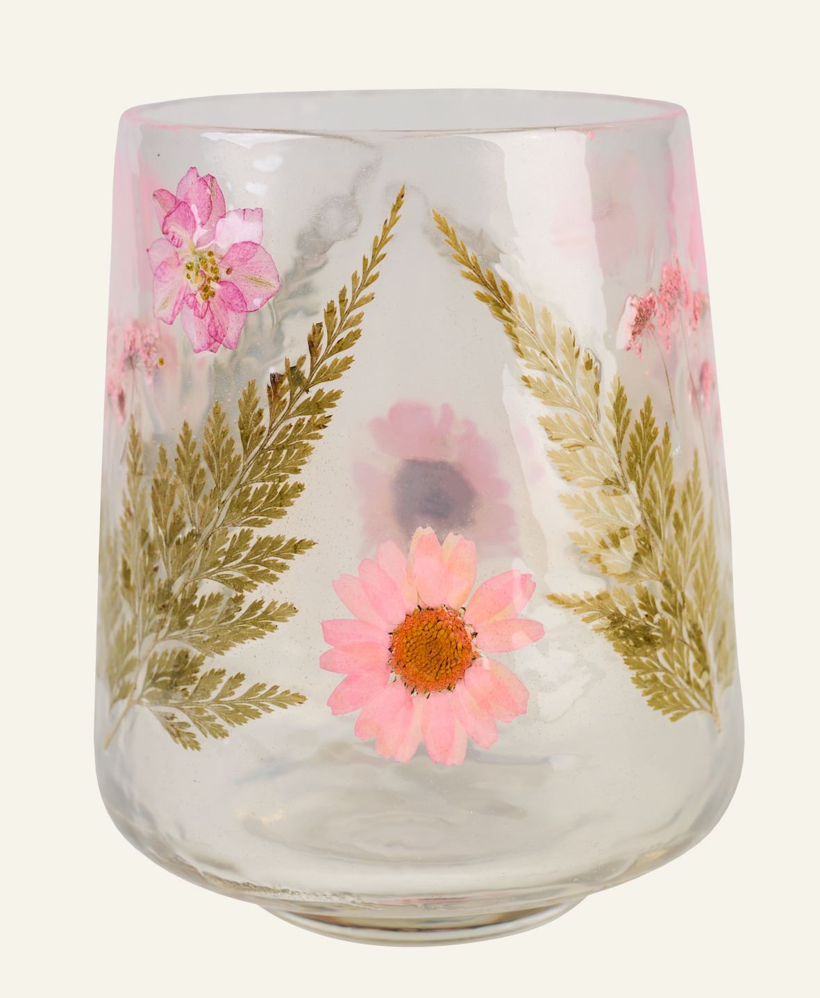 Kynttilälyhty moniväri/roosa - 10x10x12,5 cm moniväri/roosa - 1