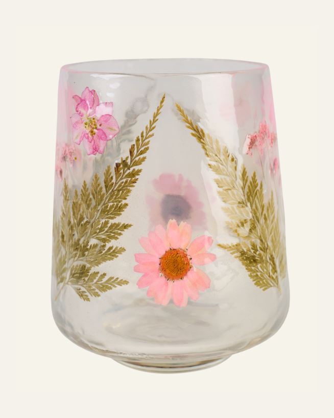 Kynttilälyhty moniväri/roosa - 10x10x12,5 cm moniväri/roosa - 1