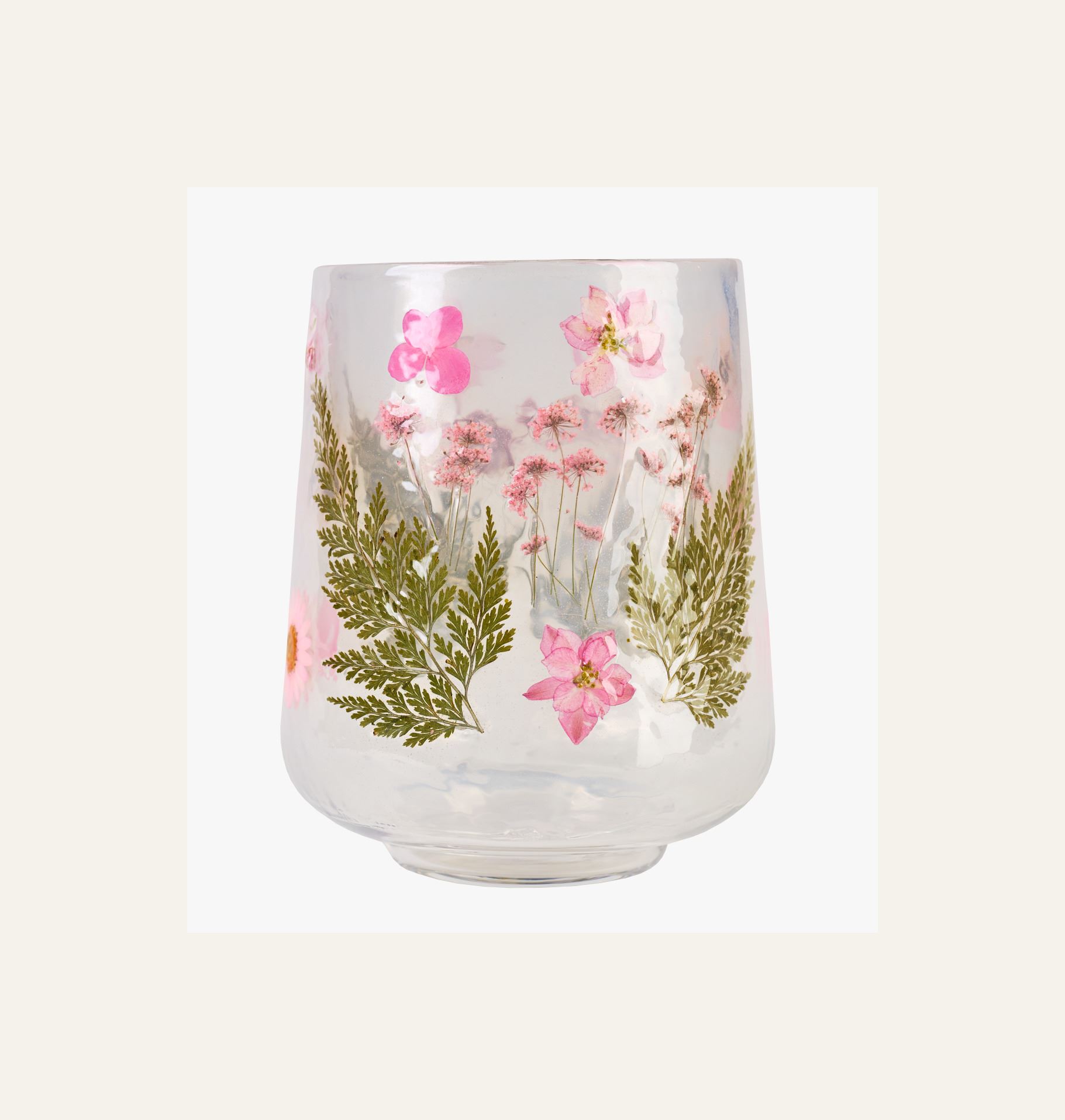 Kynttilälyhty moniväri/roosa - 2