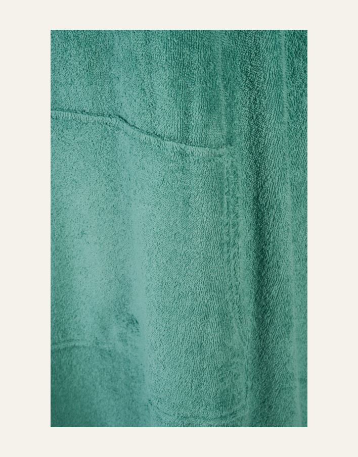 Poncho tummanvihreä - 4