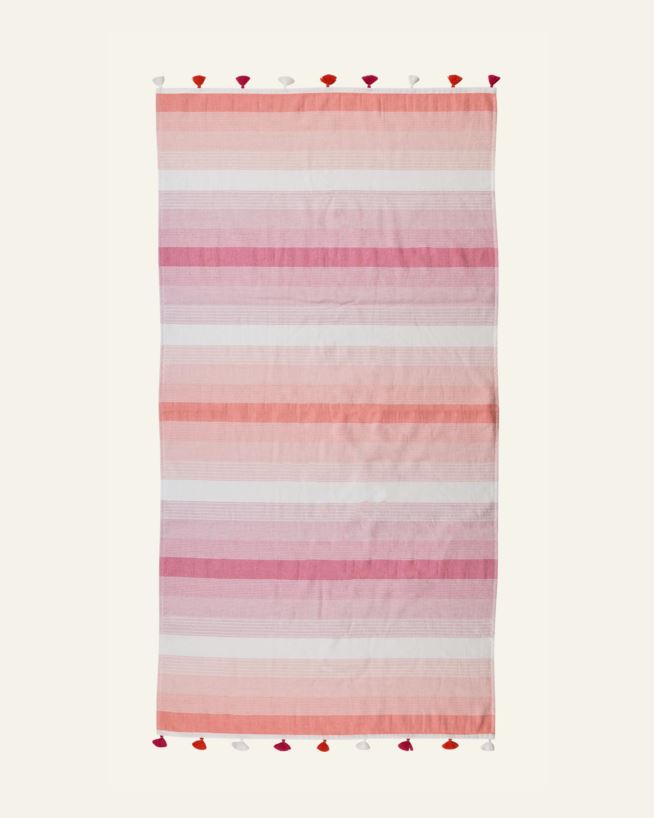 Kylpypyyhe moniväri/roosa - 75x150 cm moniväri/roosa - 1
