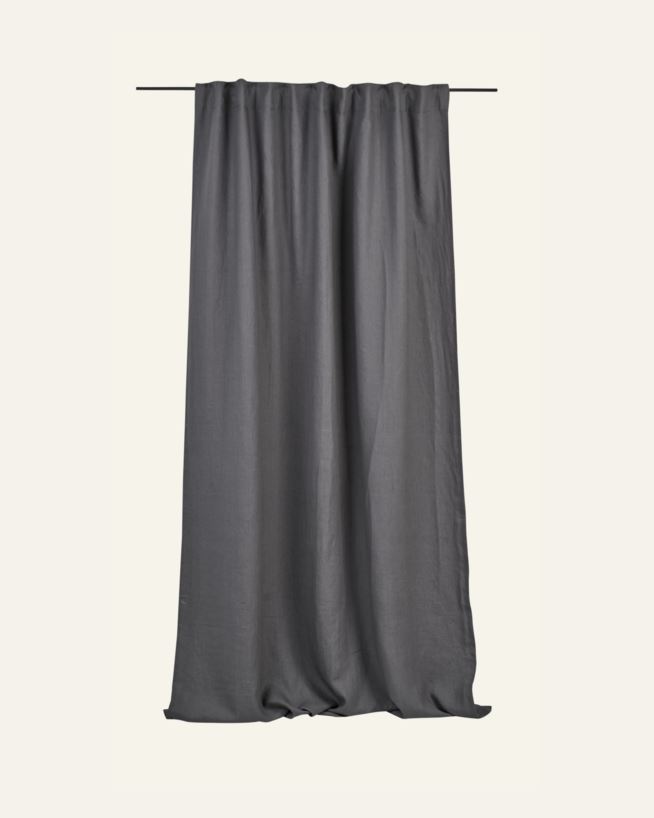 Pimentävä pellavaverho tummanharmaa - 135x300 cm tummanharmaa - 1