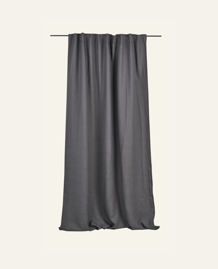 Pimentävä pellavaverho tummanharmaa - 135x300 cm tummanharmaa - 1