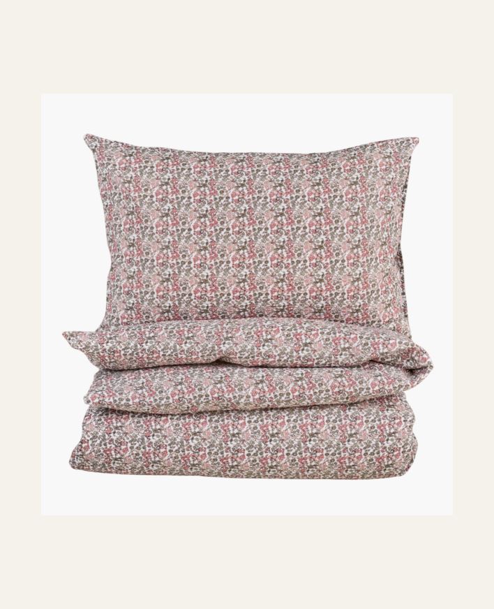 Pussilakanasetti kreppipuuvillaa moniväri/roosa - 230x220 cm moniväri/roosa - 1