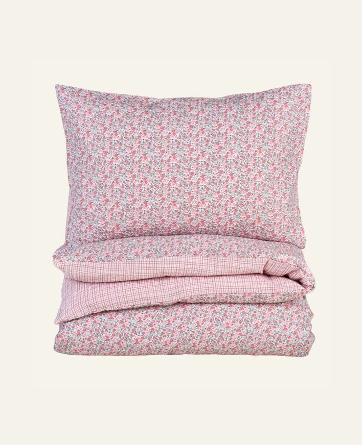 Pussilakanasetti kreppipuuvillaa moniväri/roosa - 150x210+50x60 cm moniväri/roosa - 1