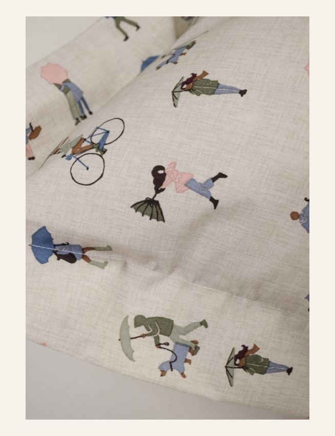 Tyynyliina puuvillaa moniväri/vihreä - 2