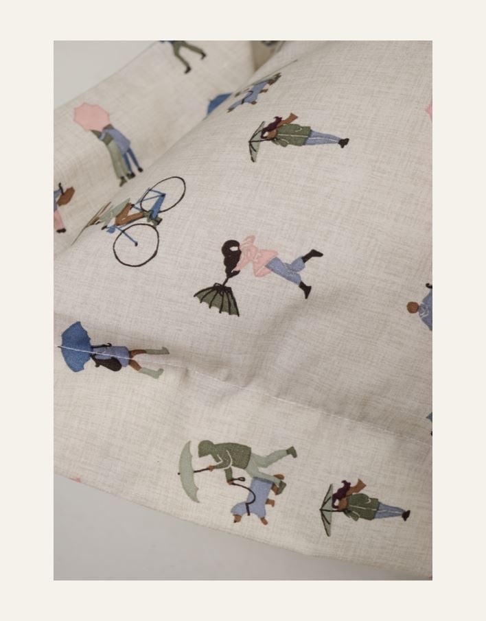 Tyynyliina puuvillaa moniväri/vihreä - 2