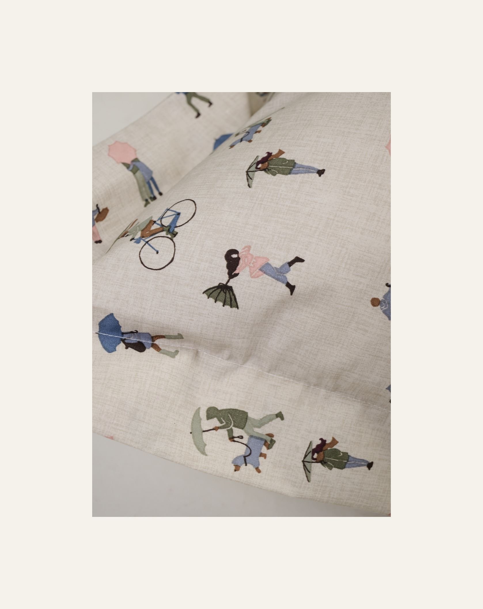 Tyynyliina puuvillaa moniväri/vihreä - 2