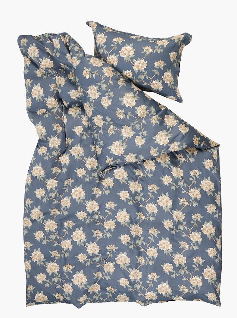 Pussilakanasetti satiinipuuvillaa sumuinen sininen - 2