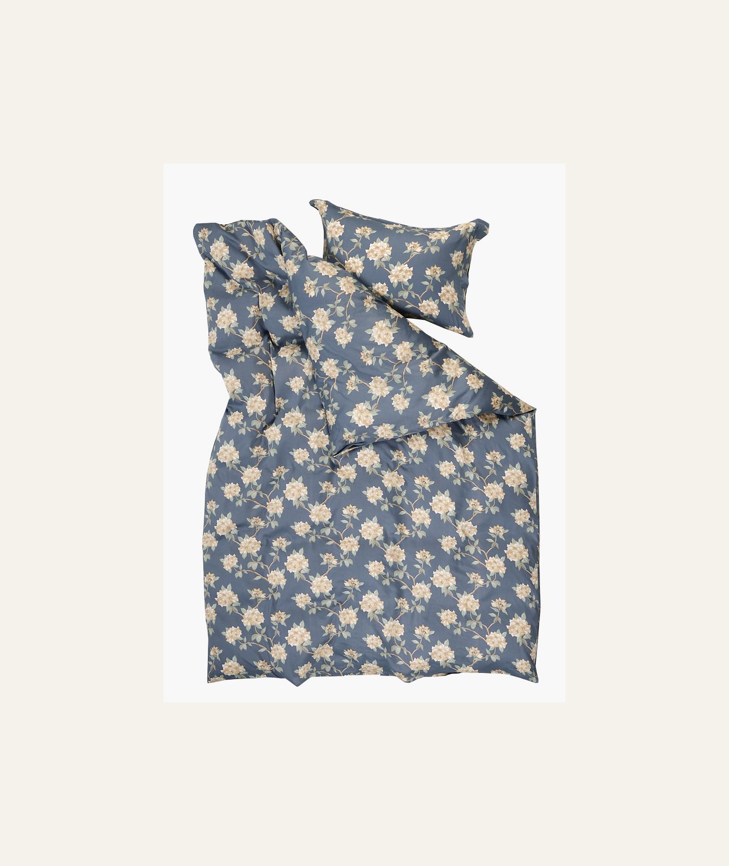 Pussilakanasetti satiinipuuvillaa sumuinen sininen - 2