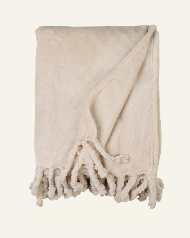 Fleecehuopa vaalean beige - 130x170 cm vaalean beige - 1