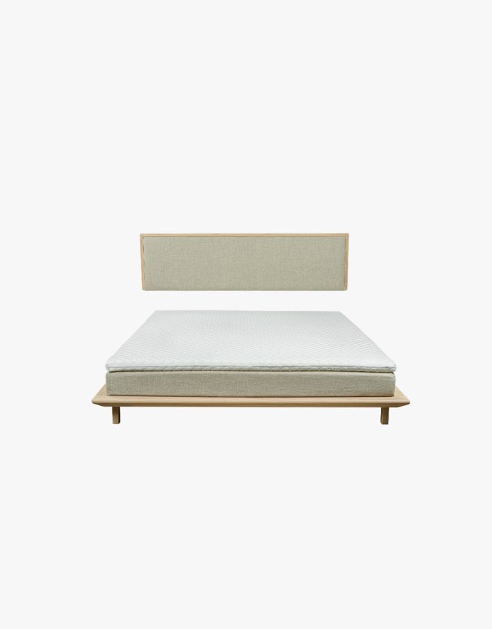 Sänky valkoöljyttyä tammea beige - 180x200 cm beige - 1