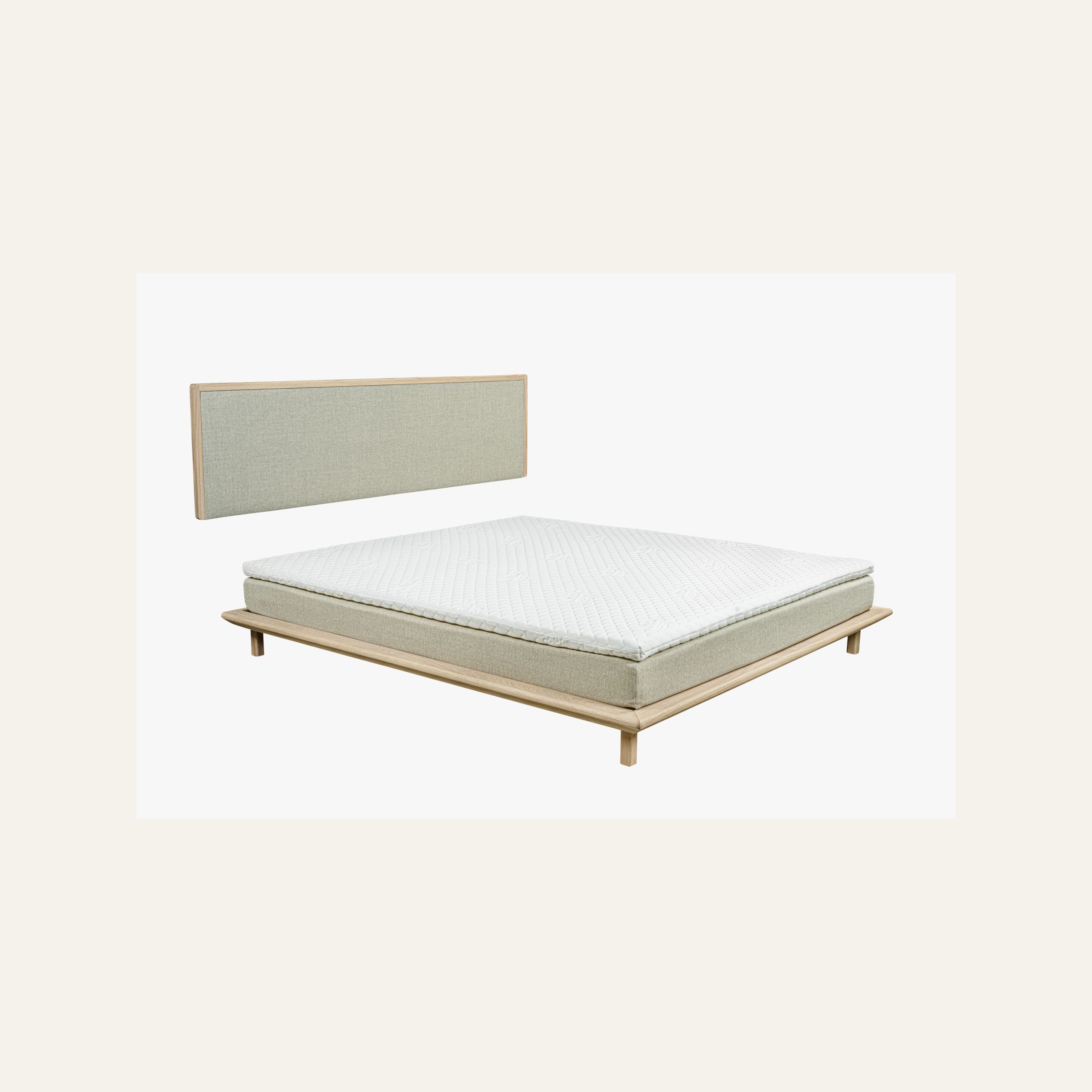 Sänky valkoöljyttyä tammea beige - 6