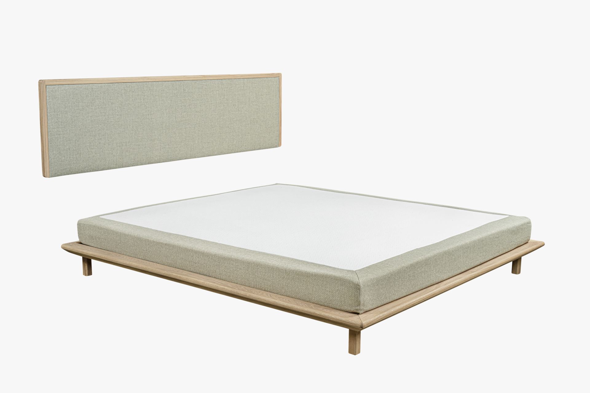 Sänky valkoöljyttyä tammea beige - 4