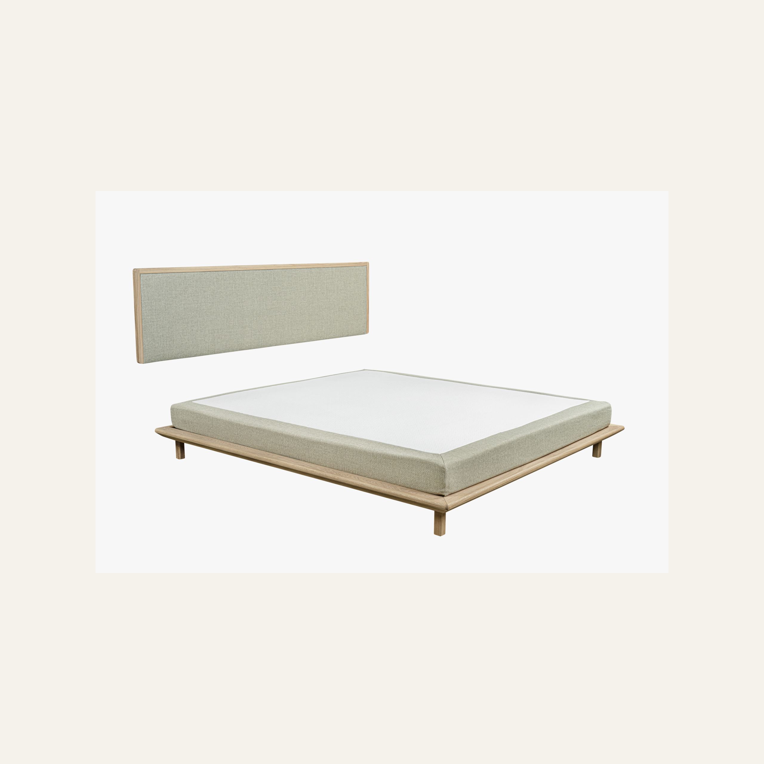 Sänky valkoöljyttyä tammea beige - 4