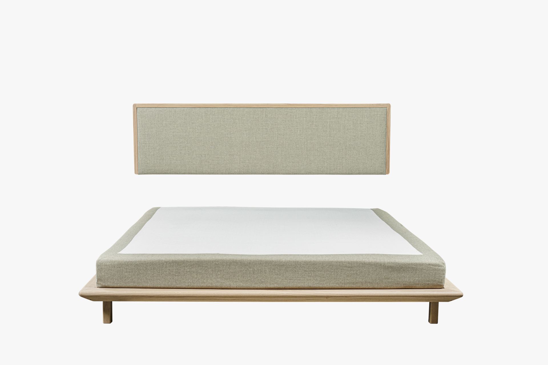 Sänky valkoöljyttyä tammea beige - 8