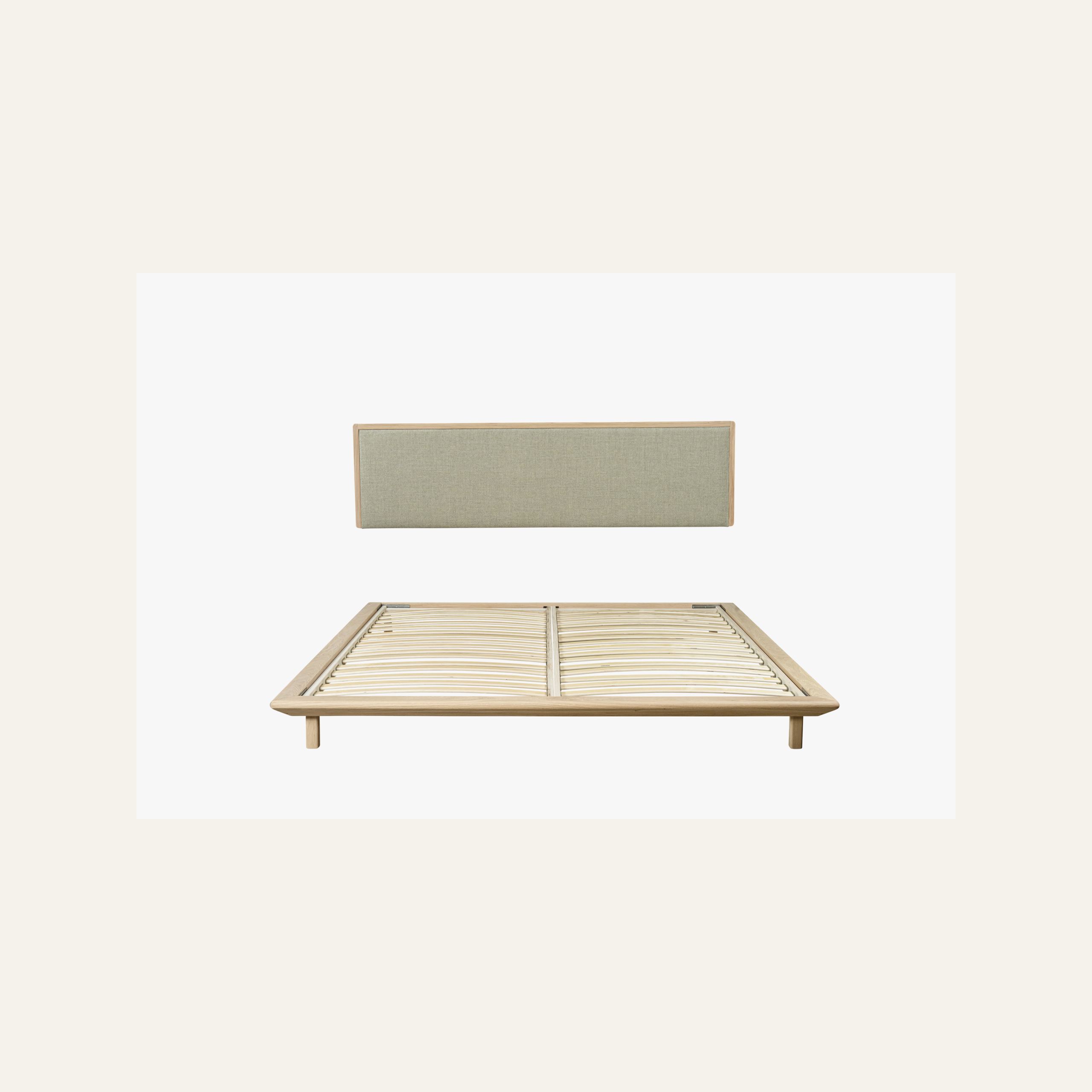 Sänky valkoöljyttyä tammea beige - 7