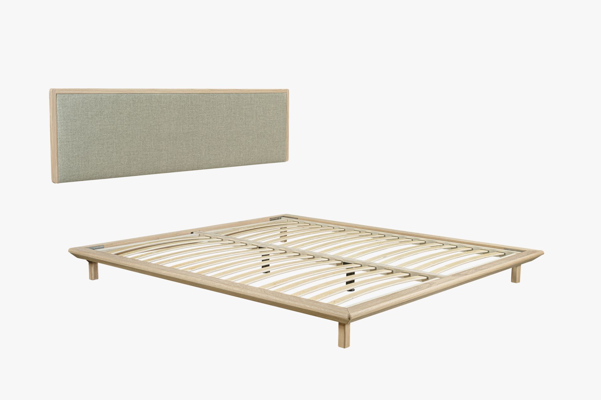 Sänky valkoöljyttyä tammea beige - 5