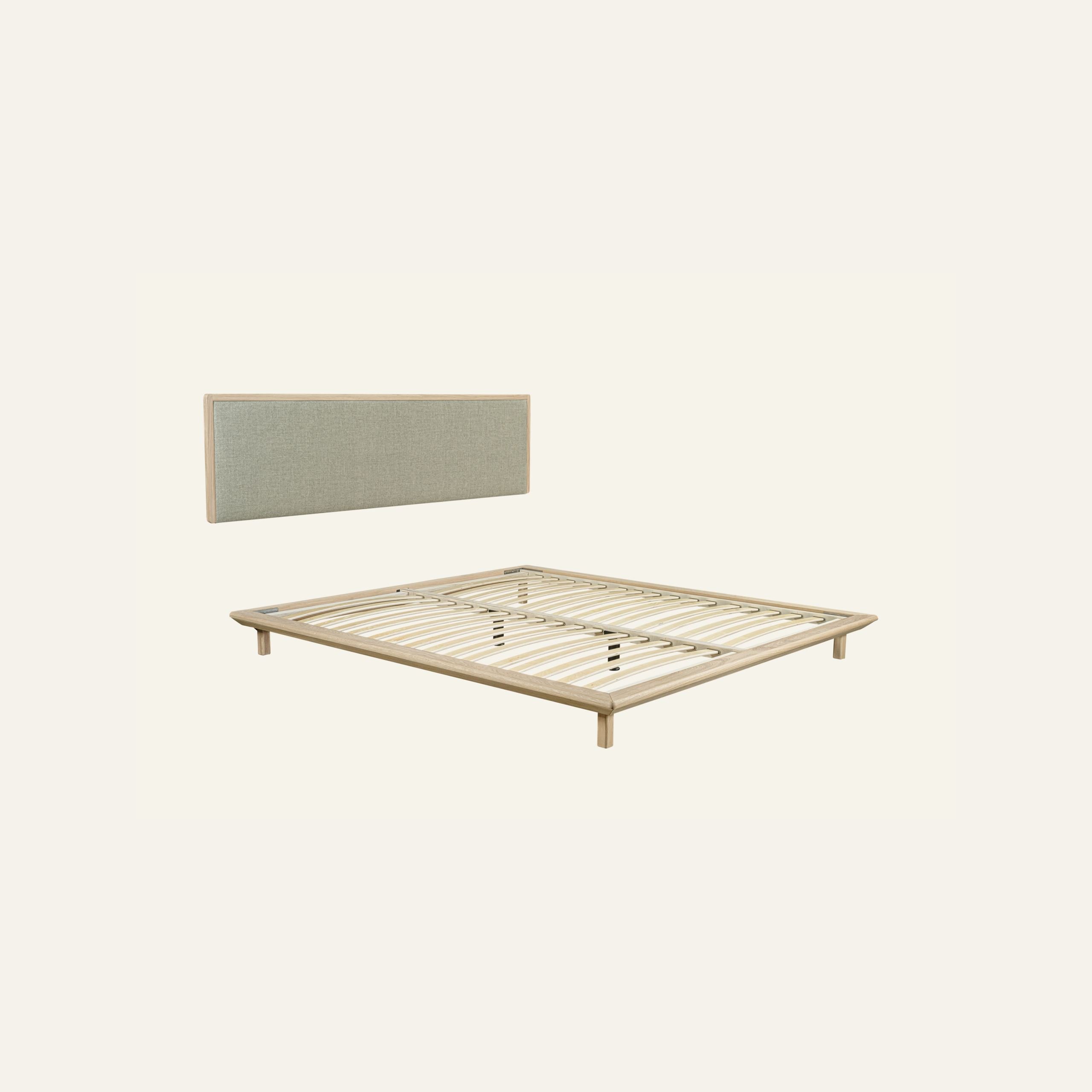 Sänky valkoöljyttyä tammea beige - 5