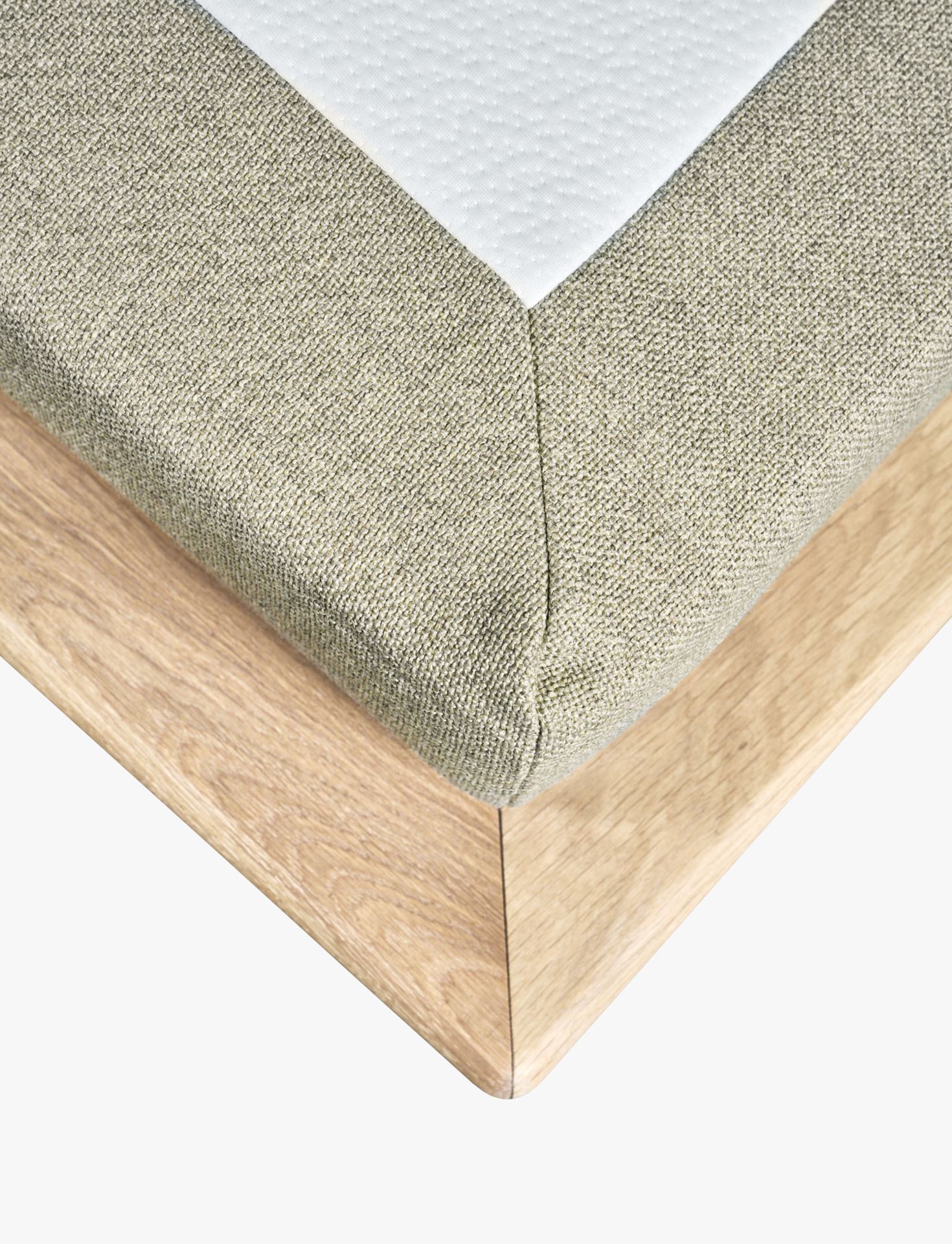 Sänky valkoöljyttyä tammea beige - 3