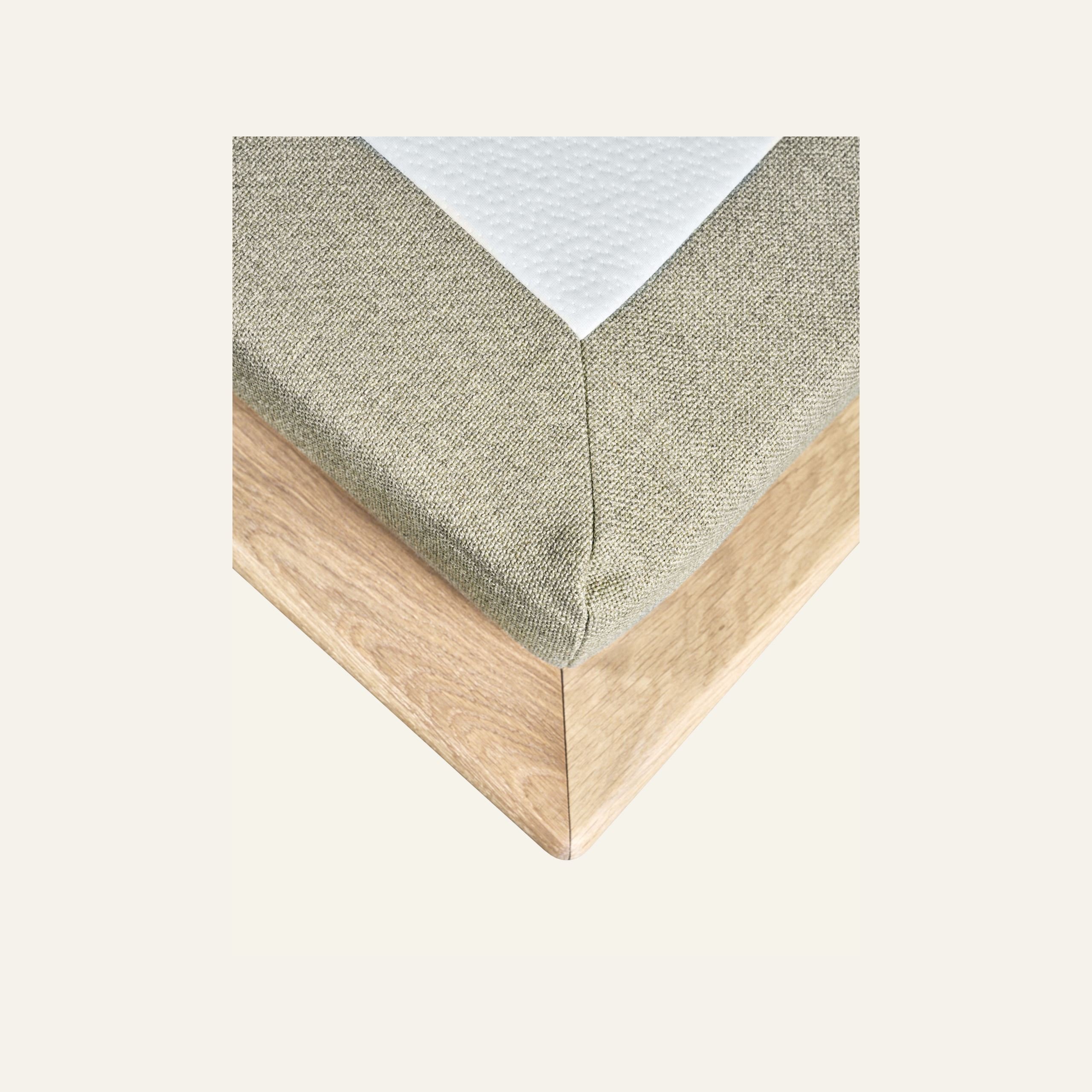 Sänky valkoöljyttyä tammea beige - 3