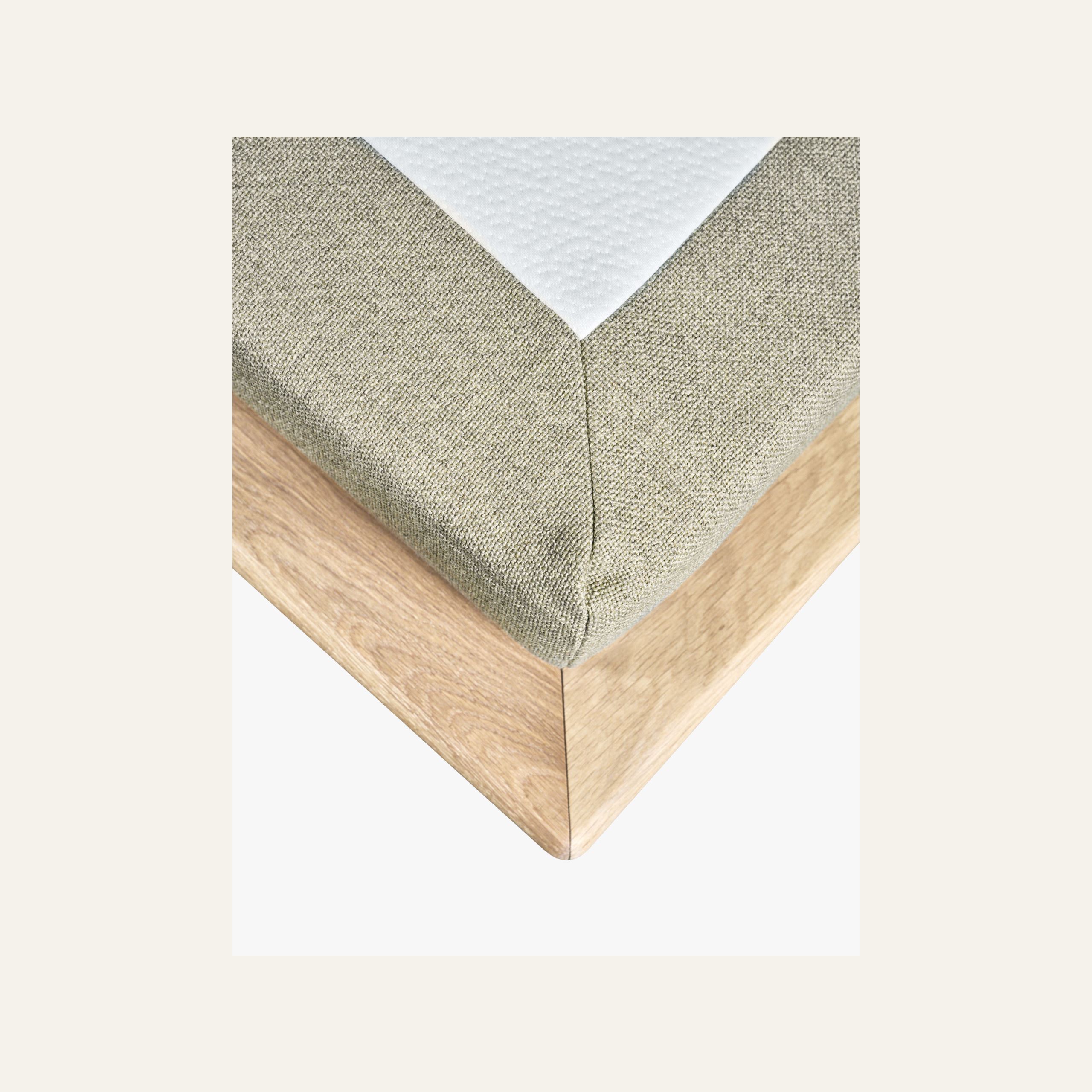 Sänky valkoöljyttyä tammea beige - 3