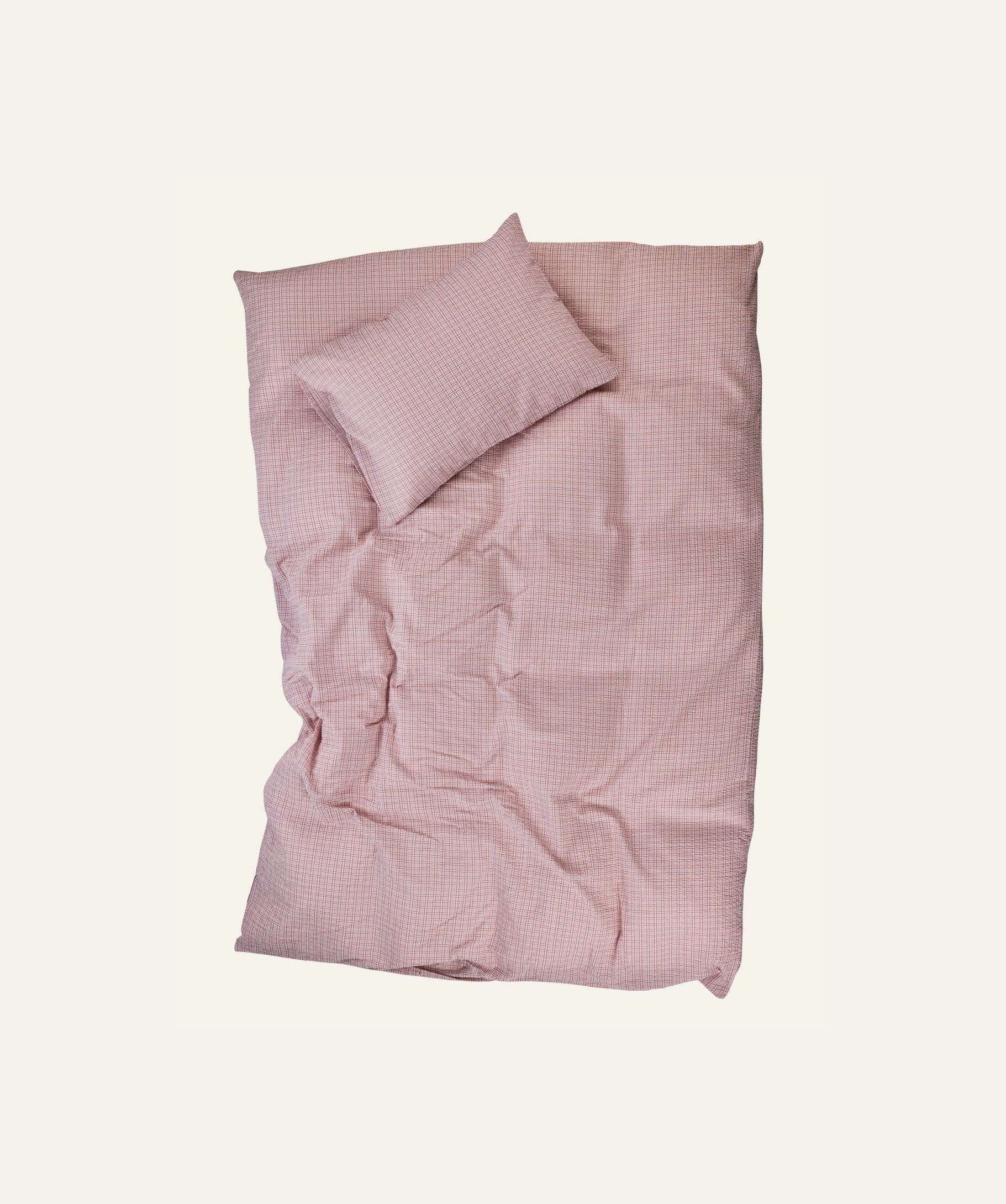 Pussilakanasetti kreppipuuvillaa roosa - 2