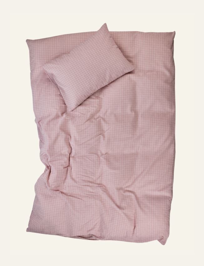 Pussilakanasetti kreppipuuvillaa roosa - 2