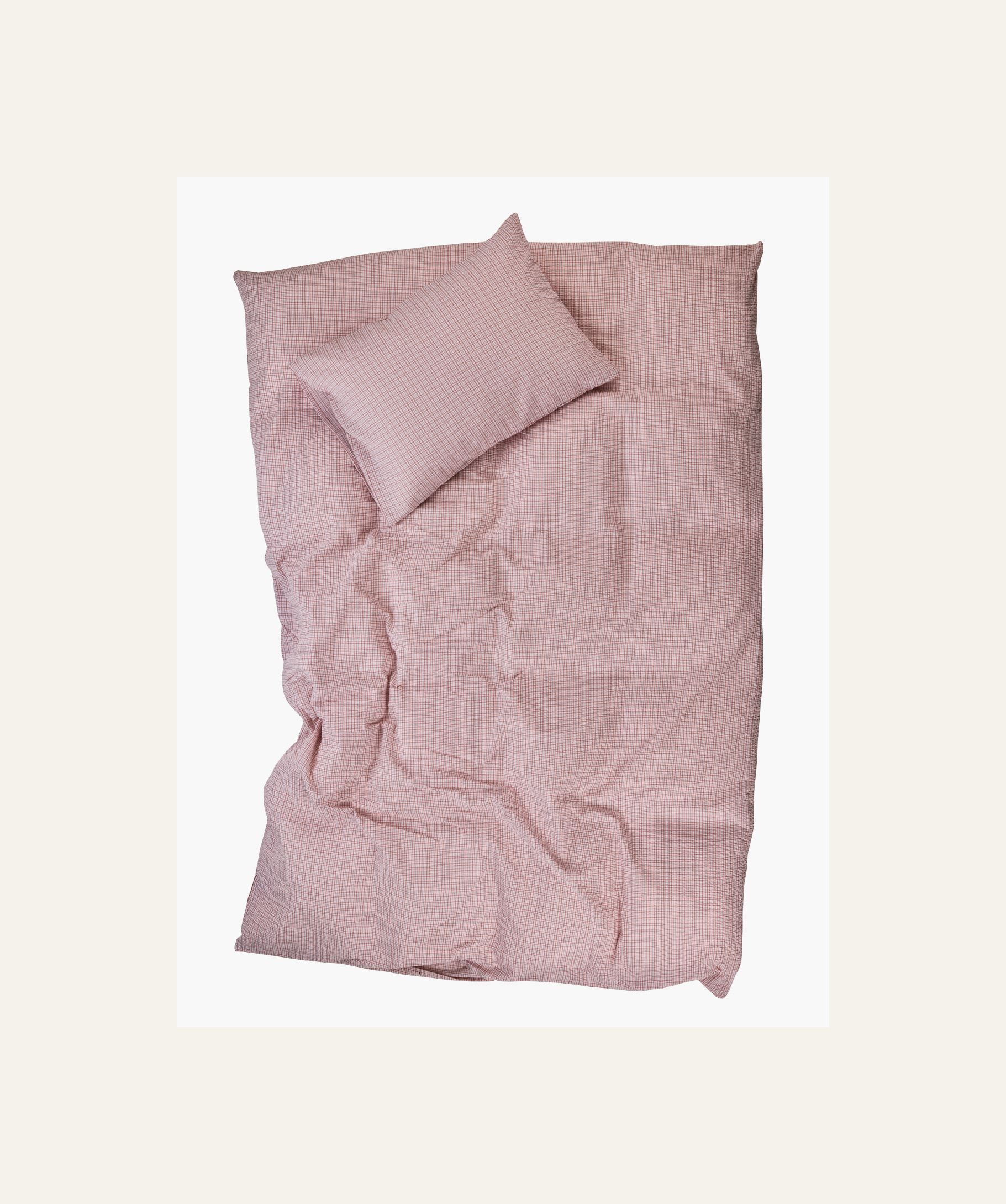 Pussilakanasetti kreppipuuvillaa roosa - 2