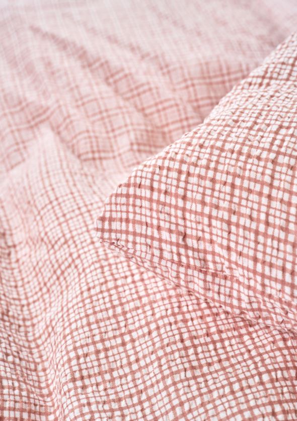 Pussilakanasetti kreppipuuvillaa roosa - 3