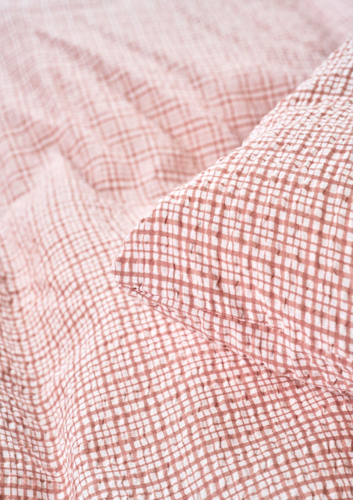 Pussilakanasetti kreppipuuvillaa roosa - 3