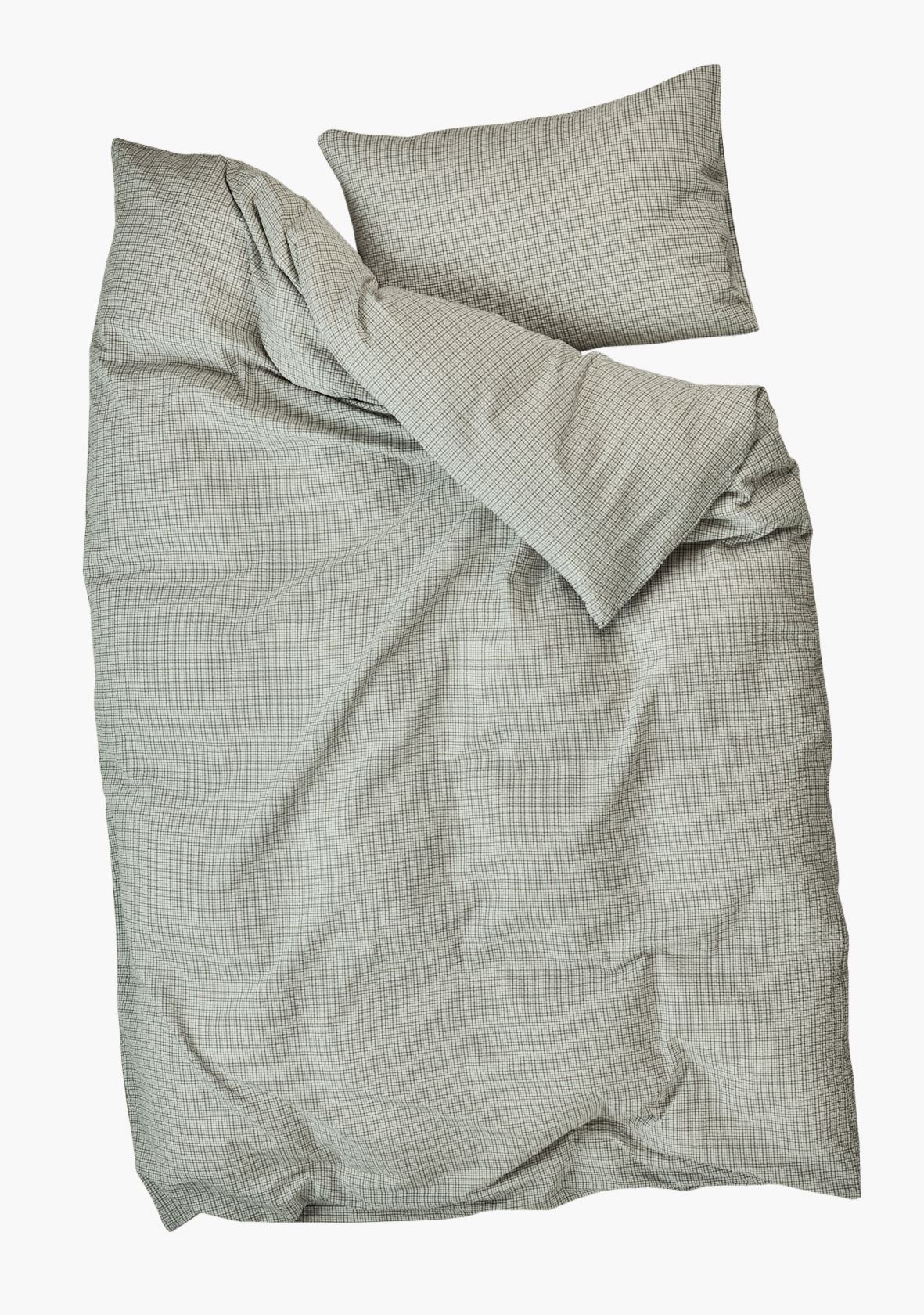 Pussilakanasetti kreppipuuvillaa oliivinvihreä - 2