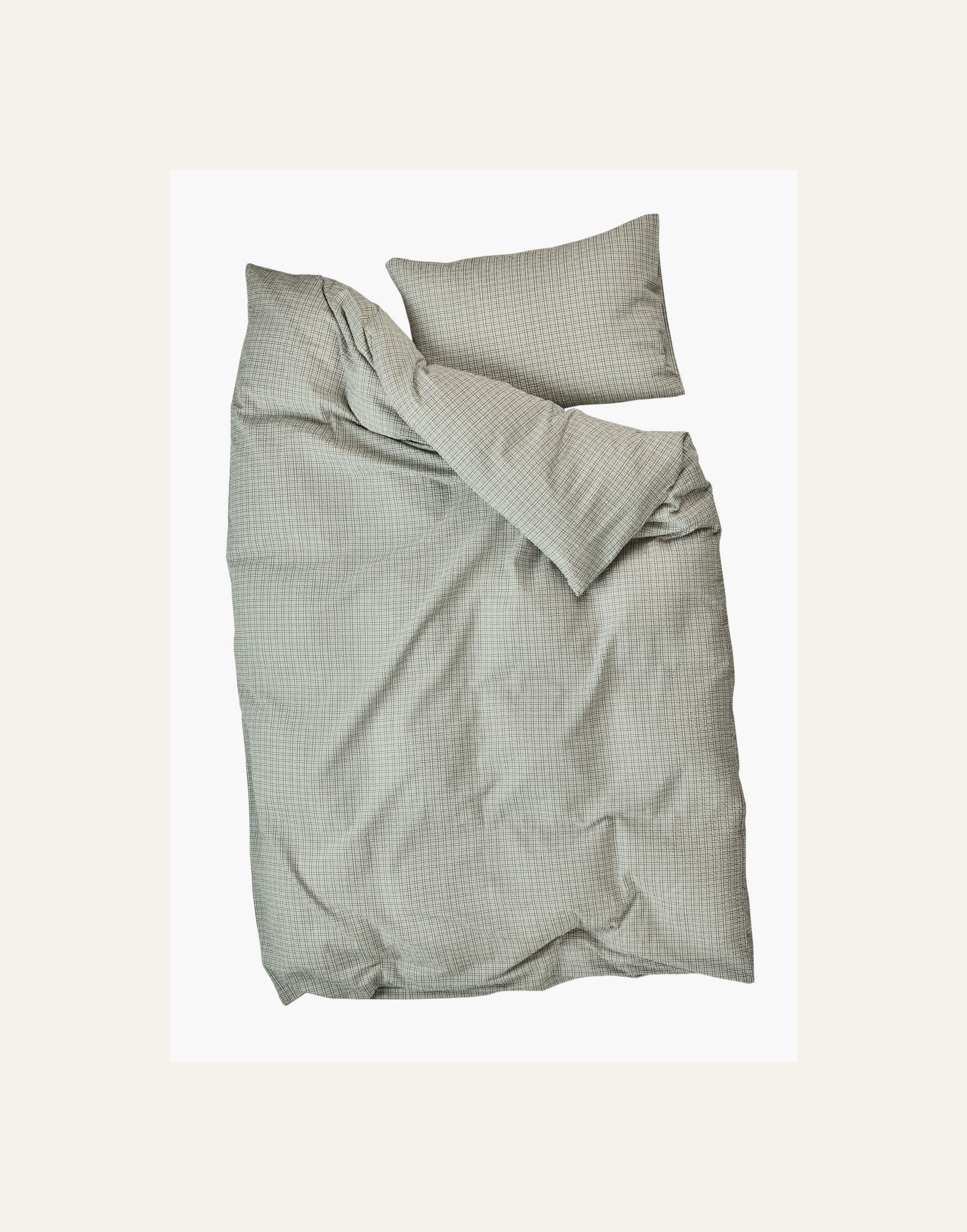 Pussilakanasetti kreppipuuvillaa oliivinvihreä - 2