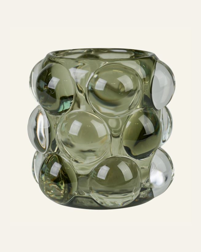 Kynttilälyhty harmaanvihreä - 8,5x8,5x8 cm harmaanvihreä - 1