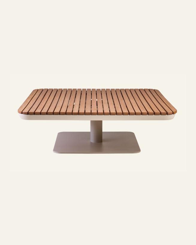 Puutarhapöytä luonnonvalkoinen - 90x90x28,5 cm luonnonvalkoinen - 1