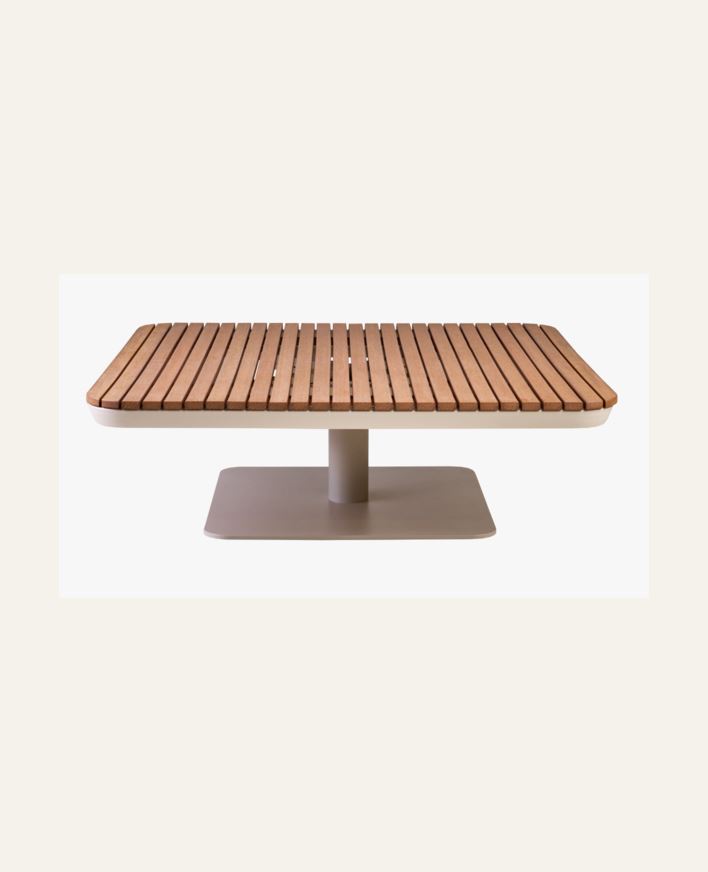 Puutarhapöytä luonnonvalkoinen - 90x90x28,5 cm luonnonvalkoinen - 1