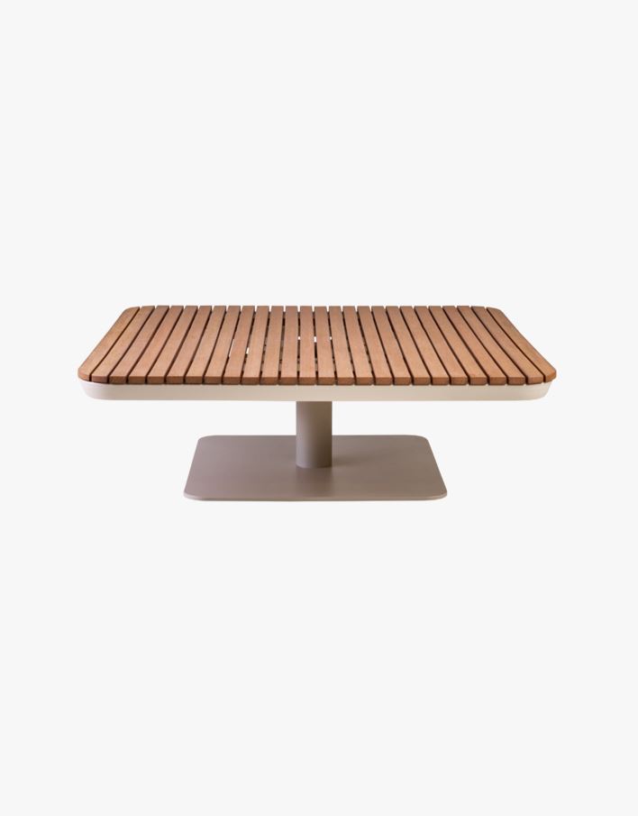 Puutarhapöytä luonnonvalkoinen - 90x90x28,5 cm luonnonvalkoinen - 1