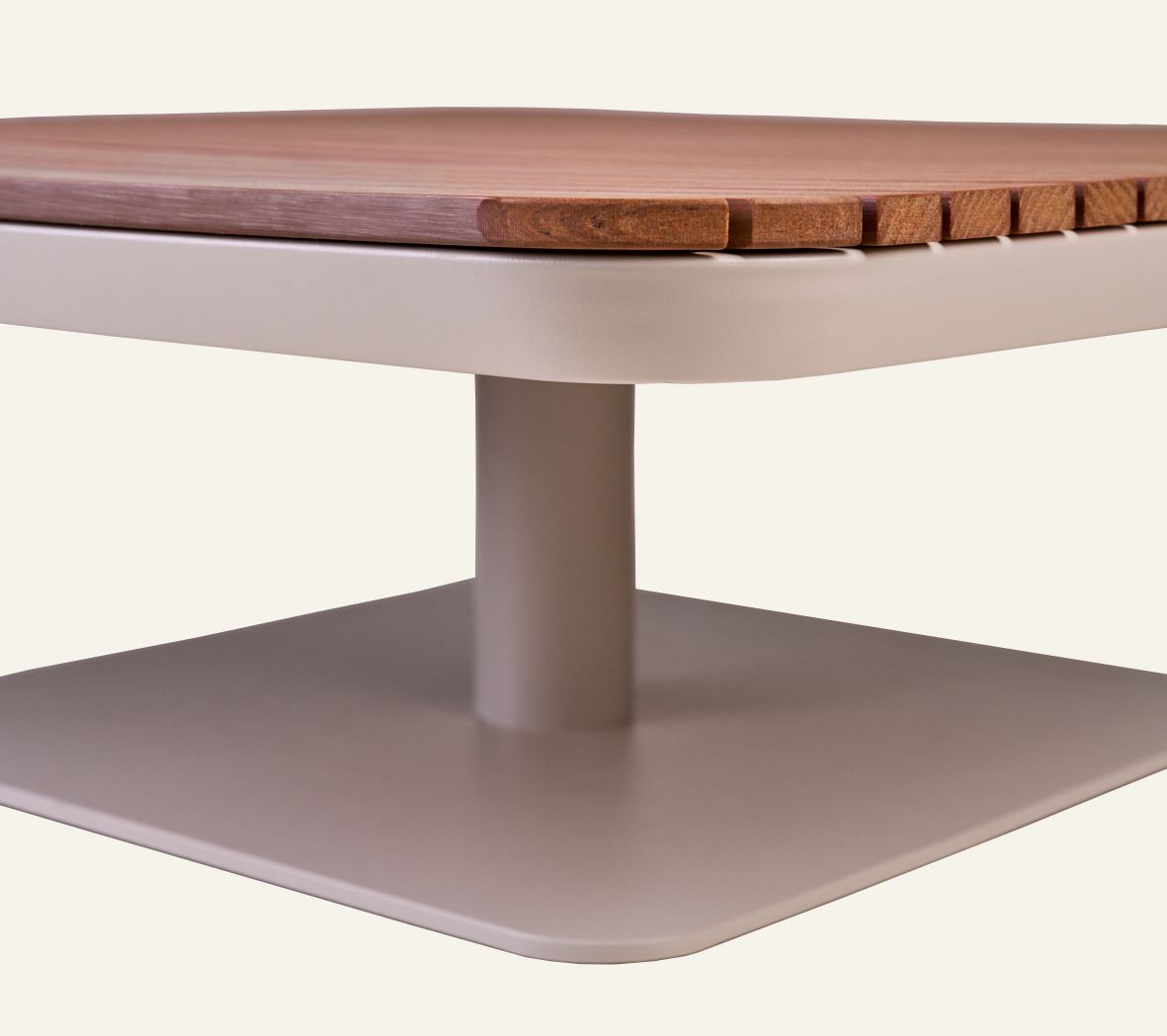 Puutarhapöytä luonnonvalkoinen - 5