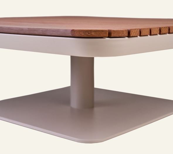 Puutarhapöytä luonnonvalkoinen - 5