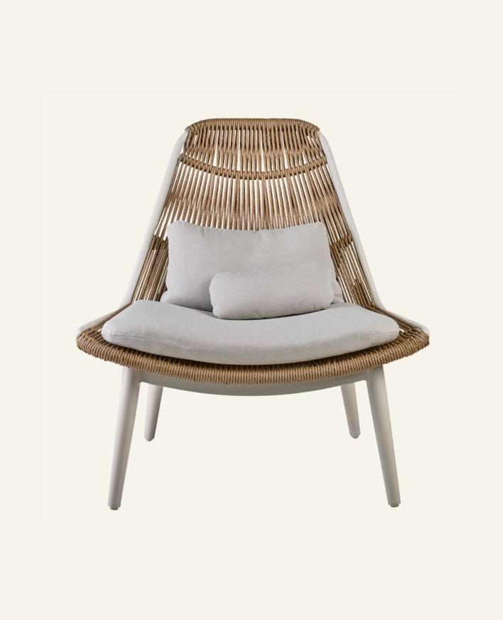 Lepotuoli luonnonvalkoinen - 93x84x99,5 cm luonnonvalkoinen - 1