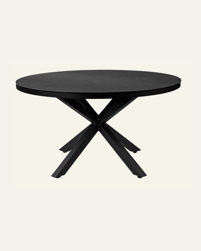 Puutarhapöytä musta - ø140 cm musta - 1