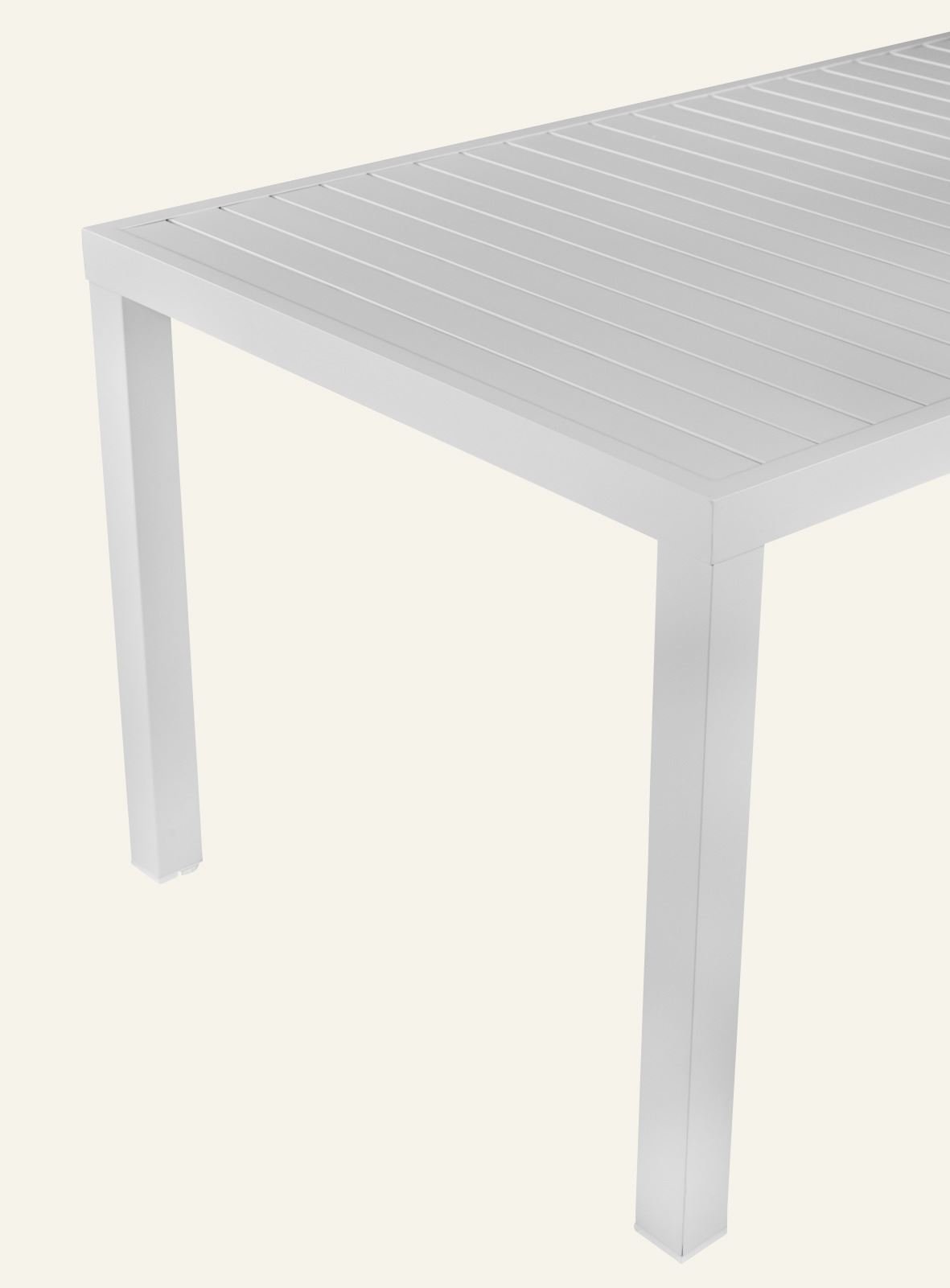 Puutarhapöytä luonnonvalkoinen - 8