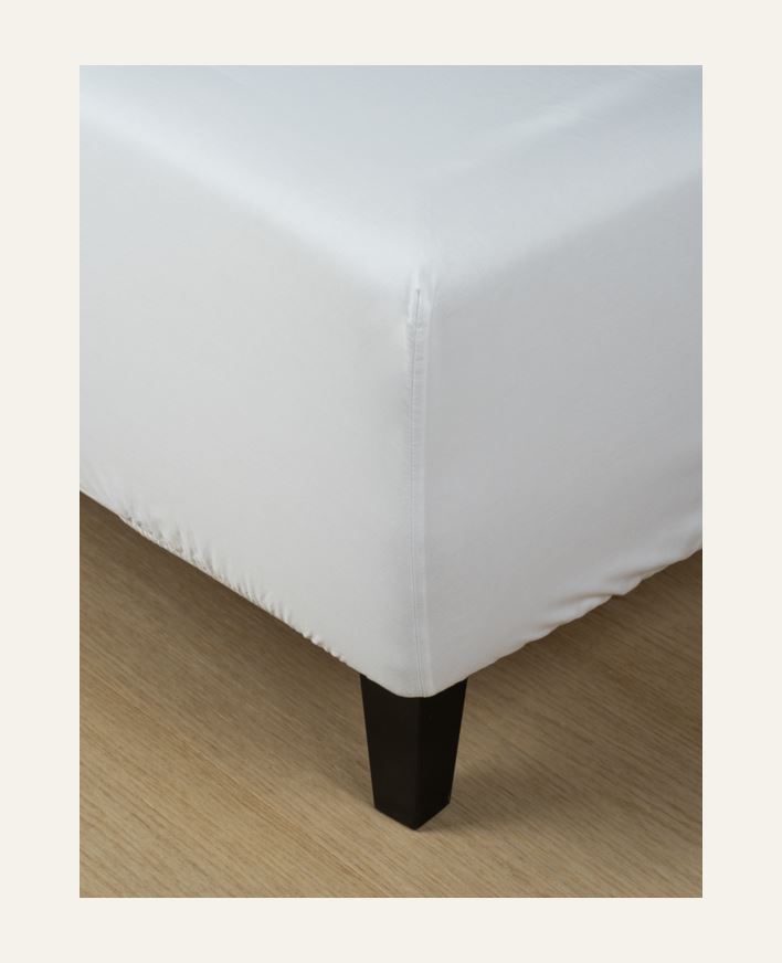 Muotoonommeltu aluslakana valkoinen - 160x200 cm valkoinen - 1