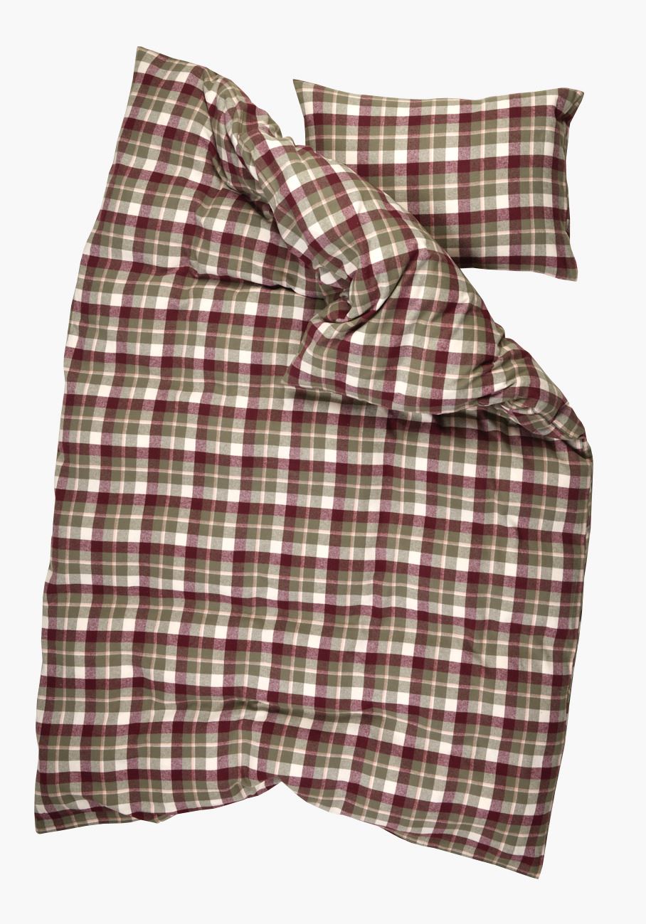 Pussilakanasetti lankavärjättyä flanellia moniväri - 3