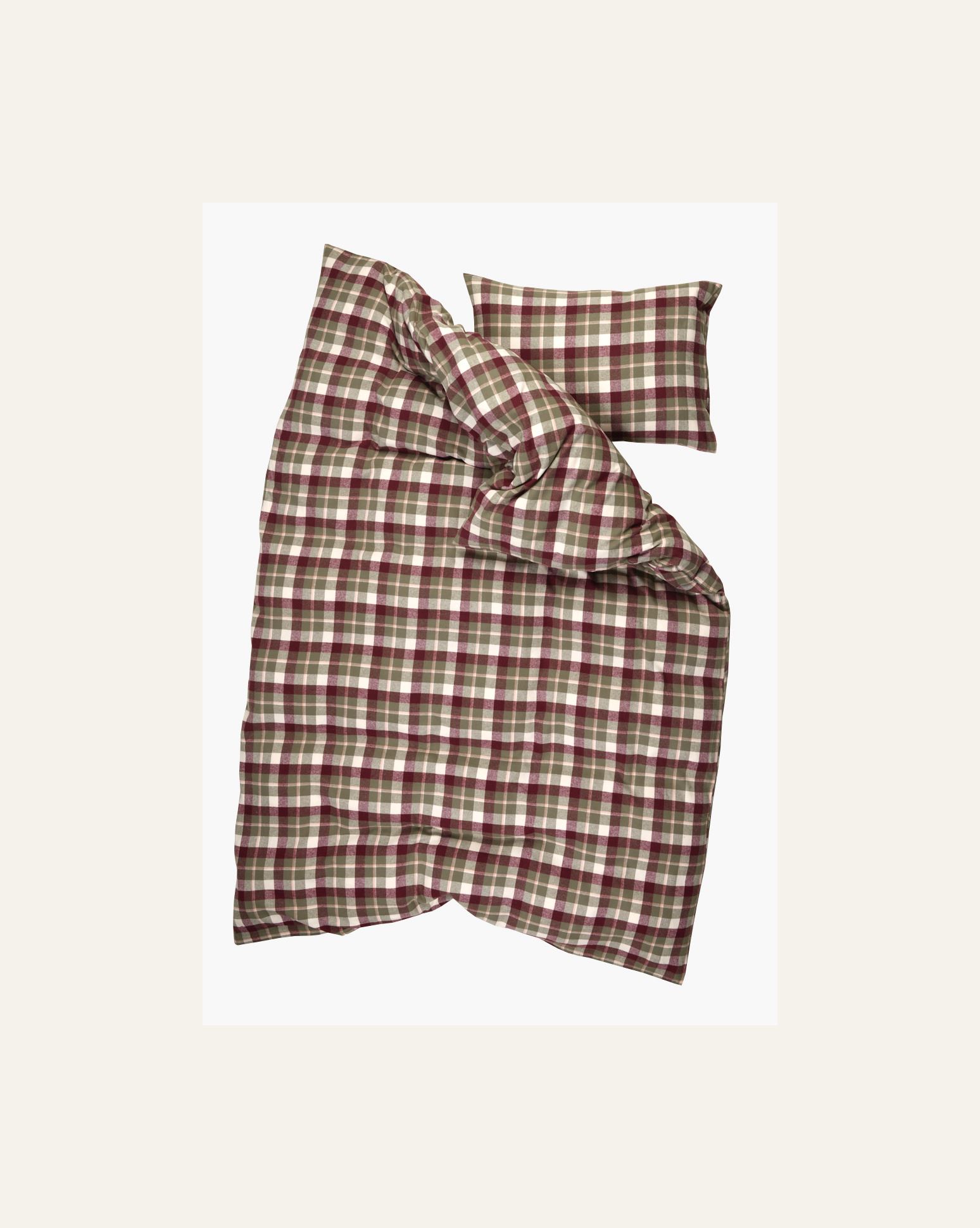 Pussilakanasetti lankavärjättyä flanellia moniväri - 3